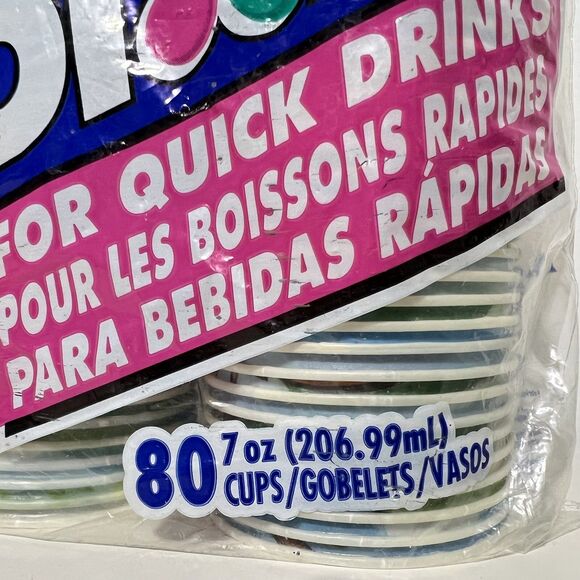 2003 DIXIE Krazy Kritters Cups 80 Count 7 oz. Unopened Jungle Panda Lion Hippo - Picture 2 of 7